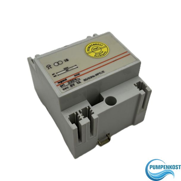 Trafo legrand 04205 pri 220 V sek 8 V 1 A Klingeltrafo T9/1127