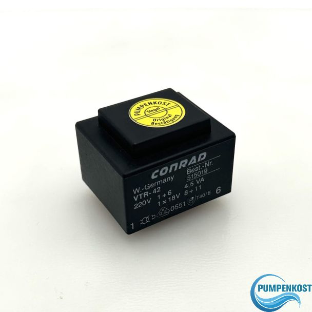 Conrad Trafo VTR-42 515019  pri 220 V sek 1x18 V 4,5 VA  T9/593