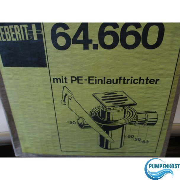 Geberit 64.660 Bodenablauf mit PE Einlauftrichter K17/1019