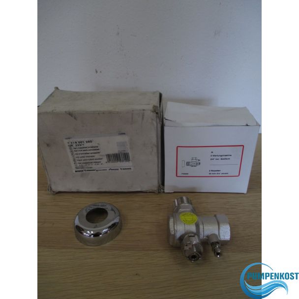 Junkers Bosch 223/1 Wartungshahn 3/4" Rosette 3/4" Nr. 7719001280 K17/1024
