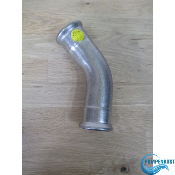 Fitting Edelstahl Bogen 45 Grad 42 mm Press Fitting DVGW K17/135 