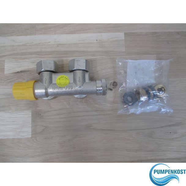 Danfoss VHS 15 Armatur Set Zweiröhr Eckform Heizkörper Rücklauf KOST-EX K17/181