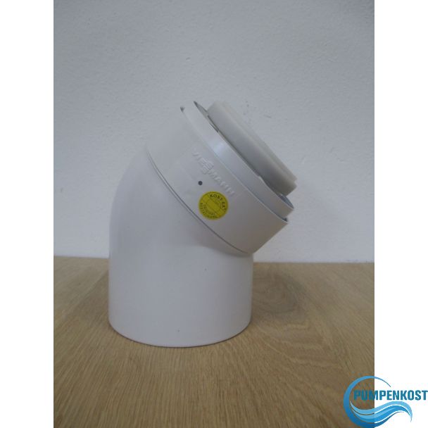 Viessmann AZ Bogen 2 Stück 45 Grad 80/125 mm 7194324 Öl Brennwertkessel K17/239