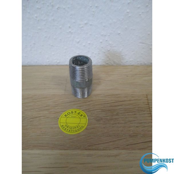 Doppelnippel 3 / 8 Zoll verzinkt Länge 30 mm Schraubfitting Fitting K17/294