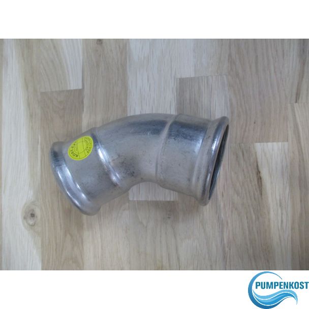 Edelstahl Bogen 45 ° Grad 54 mm Press Fitting Trinkwasser K17/36