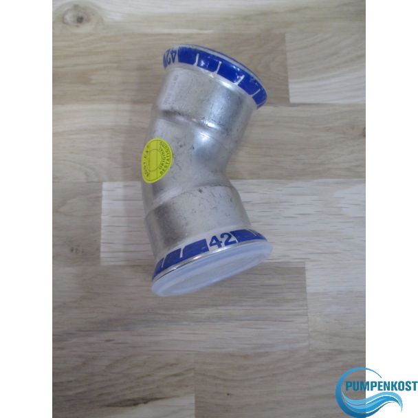 Geberit Edelstahl Bogen 45 Grad 42 mm Press Fitting  K17/46