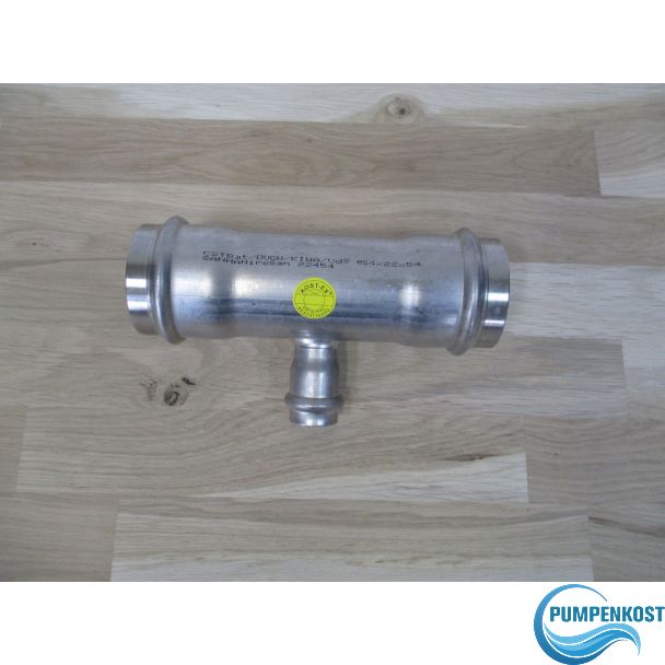 Sanha Edelstahl T - Stück Fitting Pressfittingsystem 54 x 22 x 54 mm KOST-EX K17/47