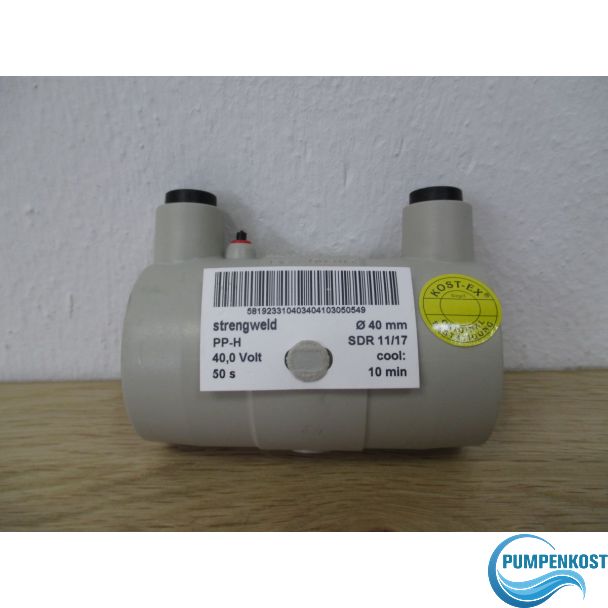 Strengweld Elektroschweißmuffe SDR 11/17 40 mm 40 V PP-H K17/534