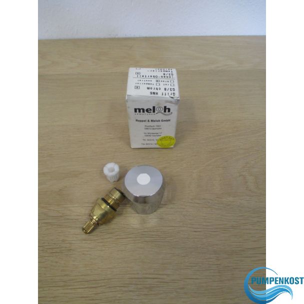 Meloh Griff HM6 neutral chrom Gewinde 3/8 Zoll Oberteil Armatur Wasser K17/695