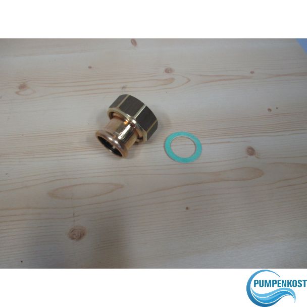 SANHA-Rotguss halbe Verschraubung flachdicht Pressfitting 8359g 28x1 1/4 Zoll K18/147