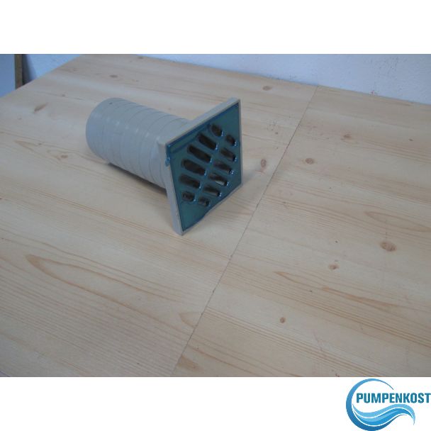 Badablauf 100 x 100 mm mit Rahmen Edelstahl Dusch - Ablauf Bodenablauf K18/148