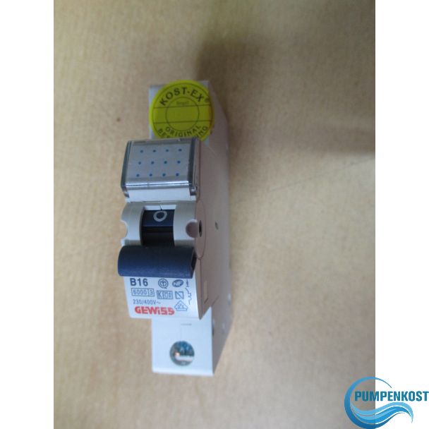 Leistungsschutzschalter Gewiss 90 MT B16 1P Schalter 230/400V K18/155