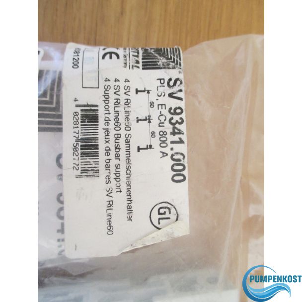 Rittal 4 SV RiLine 60 Sammelschienenbehälter SV 9341.000 K18/201