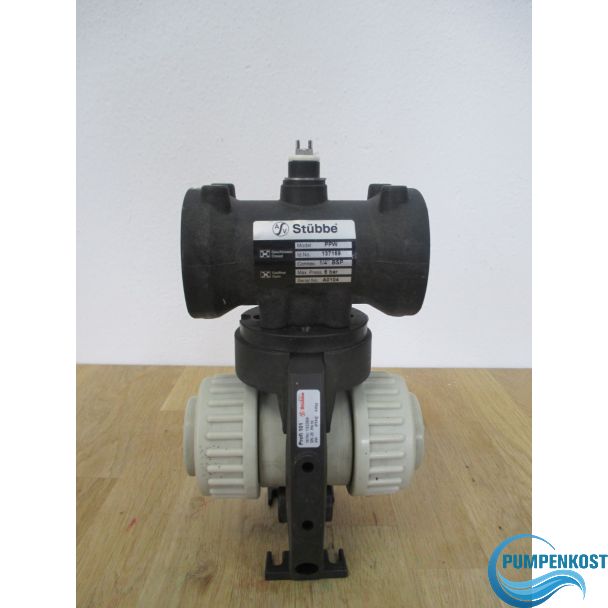Stübbe Profi 101 Kugelhahn pneumatisch DN 25 PN 10 Pumpenkost K18/340