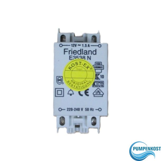 Friedland E3538 N Klingeltrafo pri 230V sek 12V 1.5A  K18/361