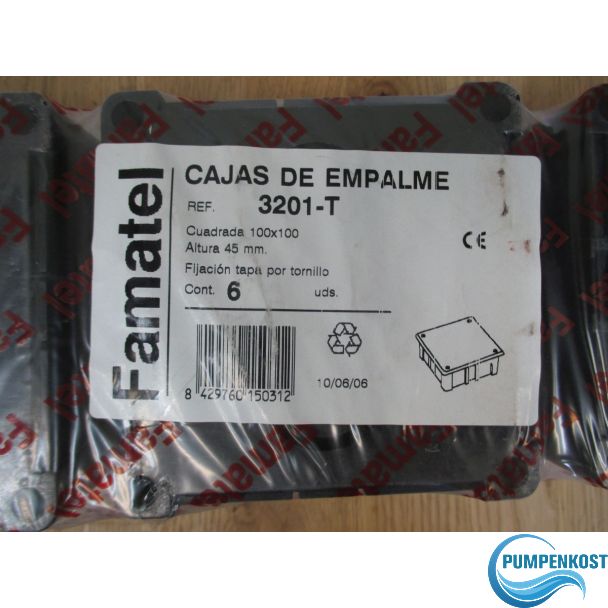 UP Anschlusskasten Famatel 3201-T Anschlussbox 100x100 mm 6 STÜCK  K18/383