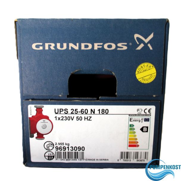 Grundfos UPS 25-60 N 180 Zirkulationspumpe Brauchwasser  P15/3