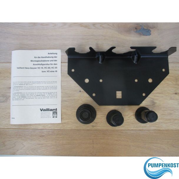 Vaillant Montageschablone Anschschlussgarnitur VC 15 VC 20 VC 25 S15/258