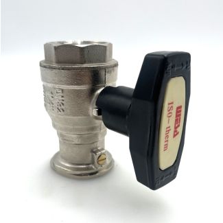 WESA Kugelhahn DN 32 PN 40 mit Rückschlagklappe 1¼ Zoll Absperrhahn S14/282