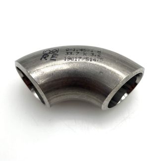 Schweißbogen V4A aus Edelstahl 33,7 mm x 3,2 mm 90 Grad S14/328