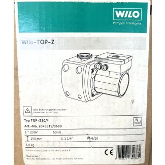 Wilo TOP Z 20/4 1x230V Edelstahl Brauchwasserpumpe P14/729