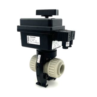 Stübbe Profi 101 Kugelhahn elektrisch DN 25 PP PN10 24 V AC/DC K18/328