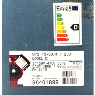 Grundfos UPS 40- 60 / 4F Model C Umwälz- Heizungspumpe P13/790