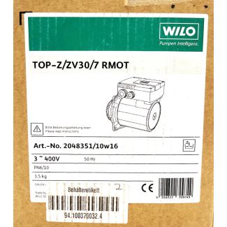Wilo TOP-Z/ZV 30/7 RMOT Pumpenkopf 3x400V  P13/144