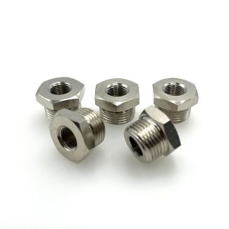 5x Messing Reduziernippel R 3/8" AG auf Rp 1/8" IG Gewindefitting Gewinde-Reduzierstück 60 bar K17/502