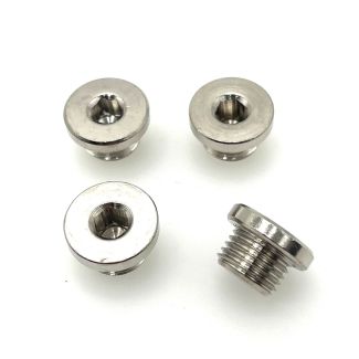 Gewindestopfen G 1/4" Messing vernickelt Verschlussschraube mit Innensechskant K17/500