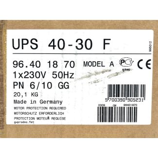 Grundfos UPS 40-30/F Heizungspumpe 1x230V P11/93