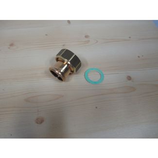 SANHA-Rotguss halbe Verschraubung flachdicht Pressfitting 8359g 28x1 1/4 Zoll K18/147